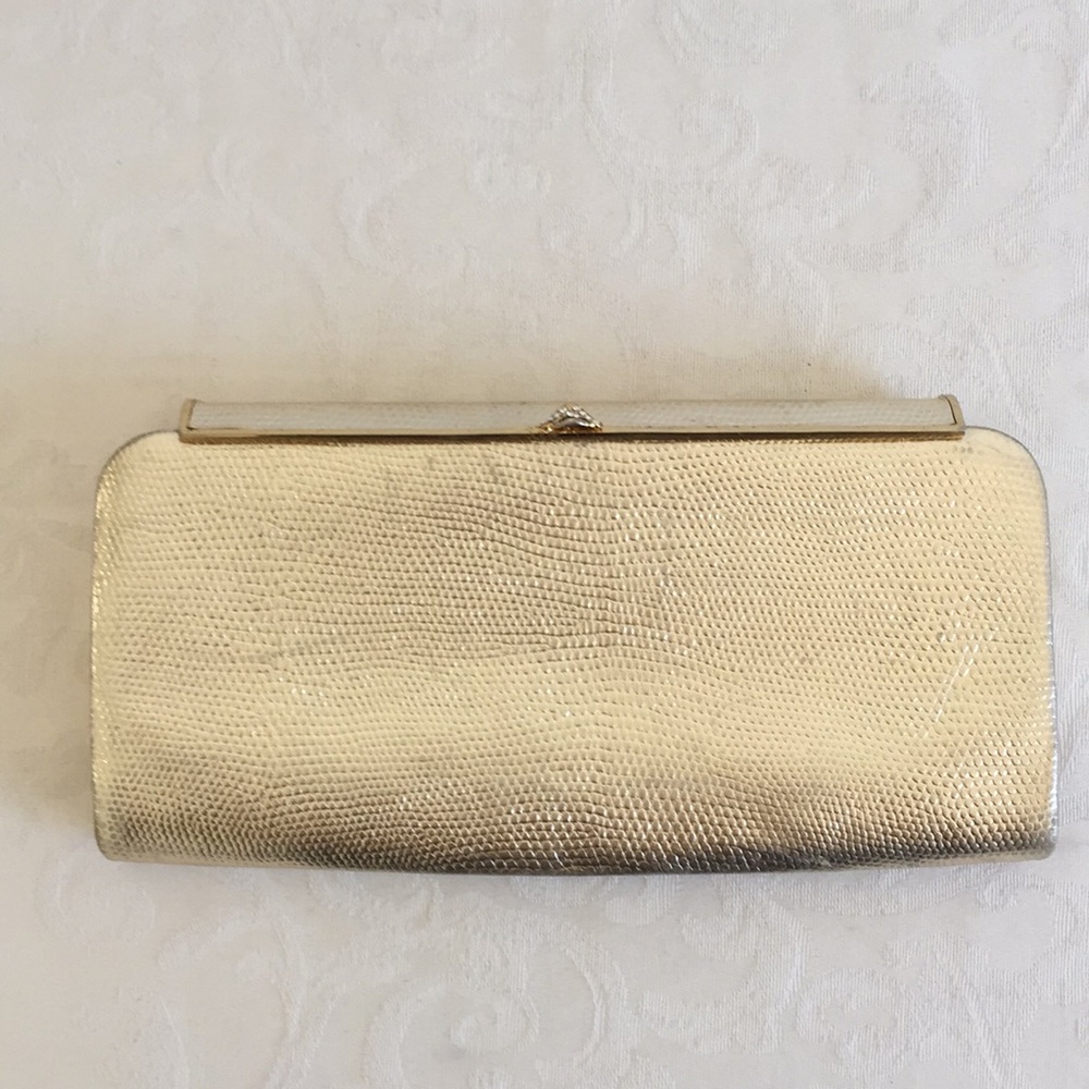 Banana republic gold evening clutch